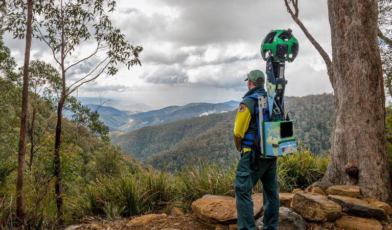 Google Street View trekker in Barrington Tops National Park. Photo: John Spencer