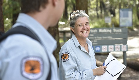 NPWS guides at Glenrock State Conservation Area, 2019. Photo: Adam Hollingworth: Hired Gun © DPIE