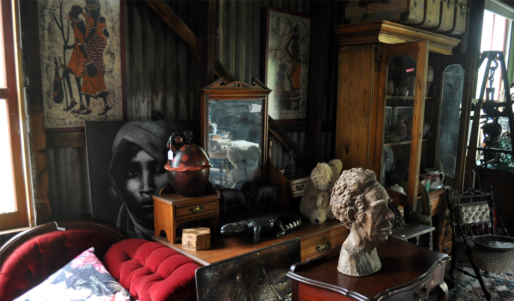 Wares on display in the antique shop in Corneys Garage, Hartley Historic Site, near Lithgow. Credit: Cherylin Collier &copy; Cherylin Collier