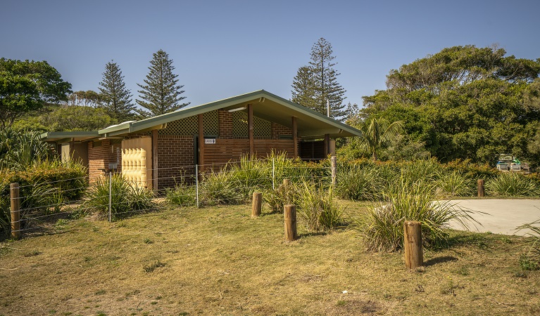Toilet facilities at at Point Plomer campground, Limeburners Creek National Park. Photo: John Spencer/OEH