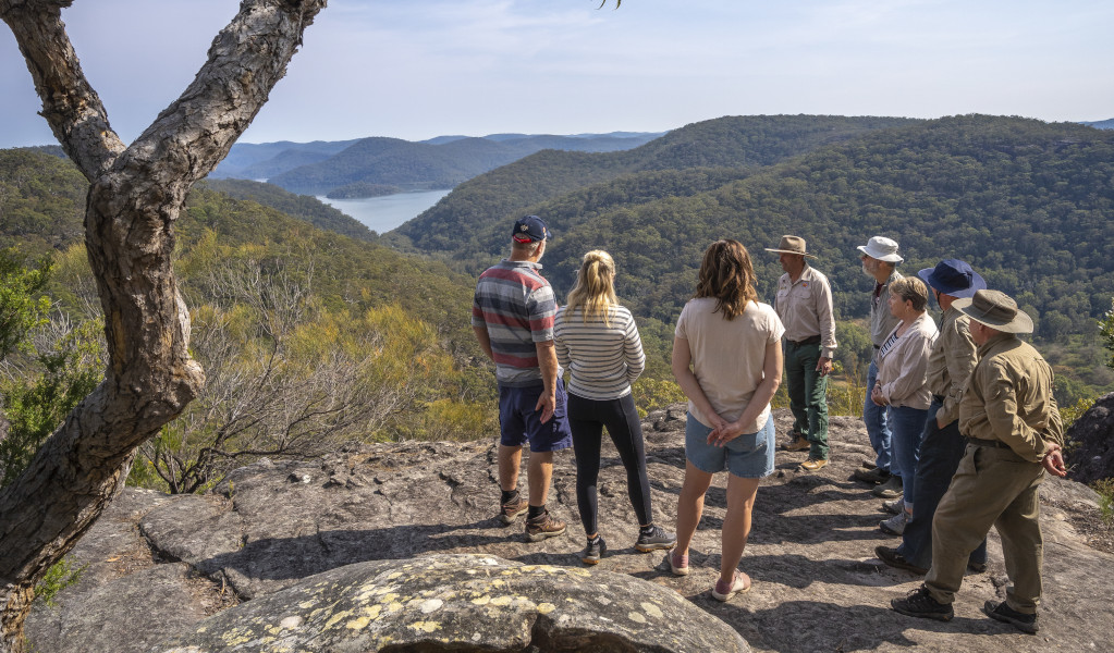 People on a Discovery tour, Muogamarra Nature Reserve. Photo: John Spencer &copy; DCCEEW