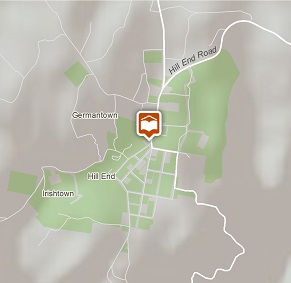 Map of Hill End Heritage Centre, Hill End Historic Site. Image: OEH