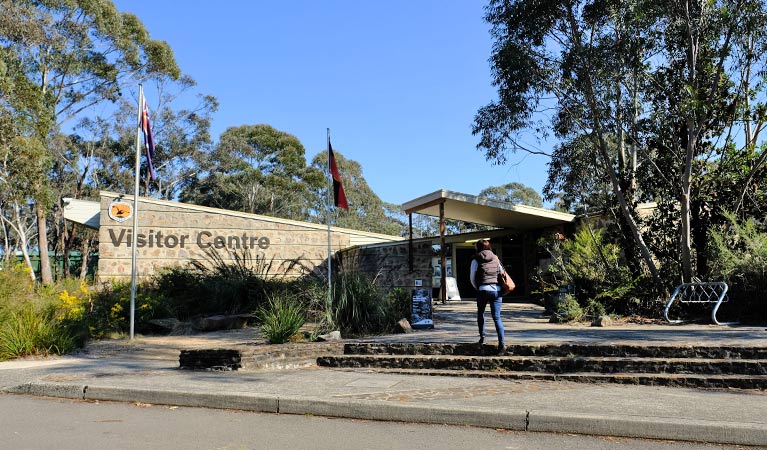 A visitor at Blue Mountains Heritage Centre Theatrette, Blackheath. Photo: Elinor Sheargold &copy; OEH