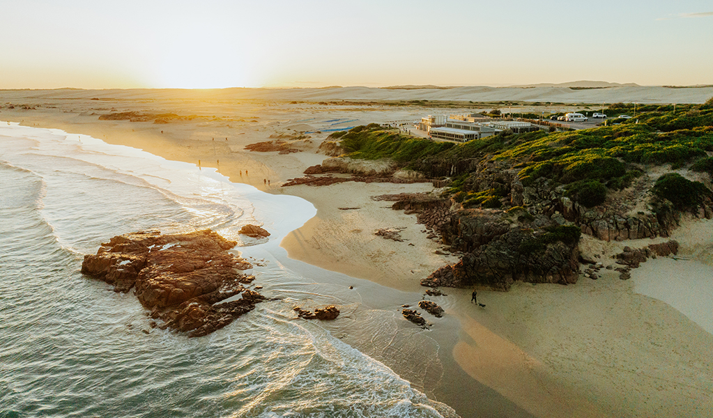 Aerial photo of Birubi Point and the sand dunes of Worimi Conservation Lands. Credit: Daniel Parsons © Daniel Parsons